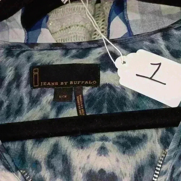 Womens I jeans by Buffalosize S leopard print zip up front thin Dress Tunic Top - Picture 2 of 11